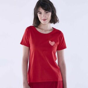 Póló arany szívek központi nyomtatásával kép