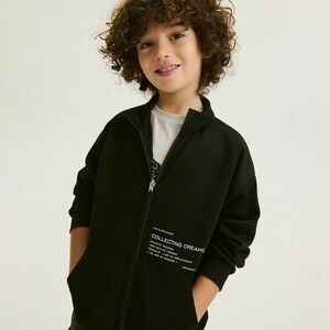 Reserved - Cipzáros melegítőfelső álló gallérral - Fekete kép