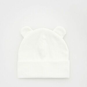 Reserved - Beanie sapka fülekkel - Krém kép