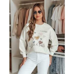 Női oversize pulóver PINKNOTE szívekkel, szürke kép