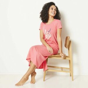 Hosszú hálóing, rövid ujjú, macskás mintával kép