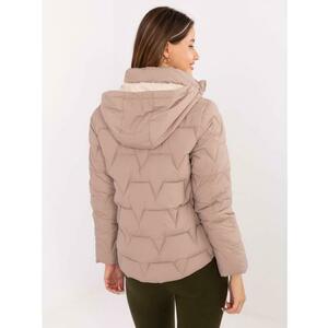 Sötét bézs női steppelt kabát kép