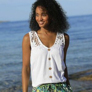 Felső gombokkal és makraméval kép