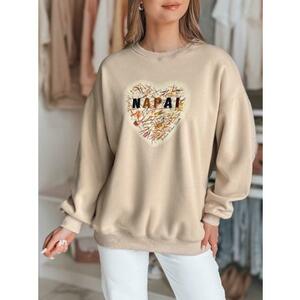 Női oversize pulóver SERDUCHOVA bézs kép