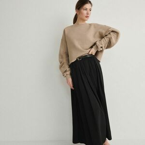 Reserved - Midi szoknya övvel - Fekete kép