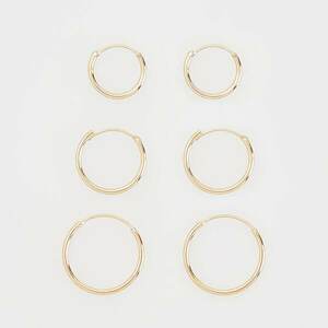 Reserved - 3 karika-fülbevaló - Arany kép