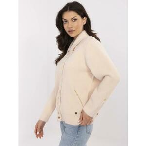 Világos bézs alpaka kabát díszes patentokkal kép