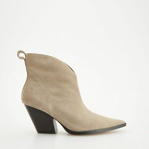 Reserved - Bőr bokacsizma - Világosszürke kép