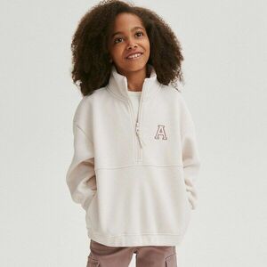 Reserved - Hímzett pulóver - Krém kép