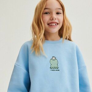 Reserved - Hímzett pulóver - Kék kép