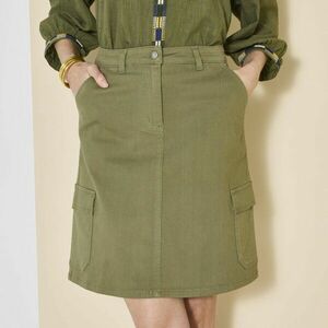 Szoknya zsebekkel, sztreccs tweedből kép