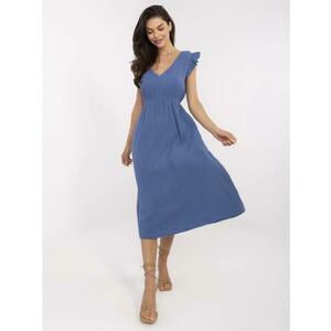 Piszkos kék muszlin midi ruha kép