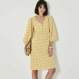 Rövid, ikatmintás, bővített ruha kép