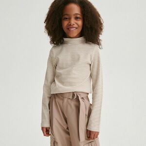 Reserved - Csíkos, hosszú ujjú póló - Krém kép