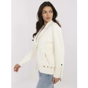 Ekru alpaka kabát vállpánttal kép