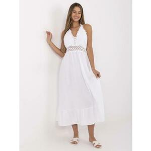 Fehér muszlin ruha boho stílusban csipkével kép