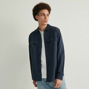 Reserved - Regular fit ing lenkeverékből - Tengerészkék kép