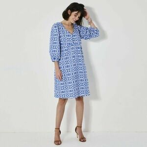 Rövid, ikatmintás, bővített ruha kép