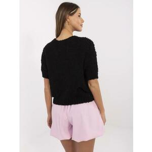 Fukszia kötött pulóver kötött mintával kép