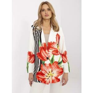 Krémes kabát vállpárnákkal kép