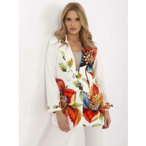 Krém színű női kabát színes nyomtatással kép