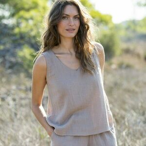 Egyszínű muszlin kiterjesztett felső kép