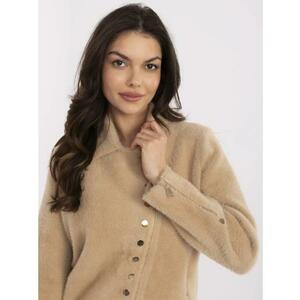 Bézs alpaka kabát gyapjú keverékkel kép