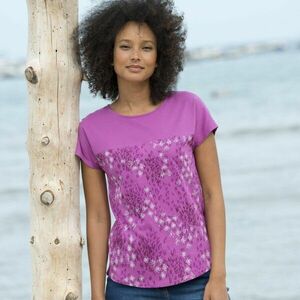 Póló kerek nyakkal és nyomtatással kép