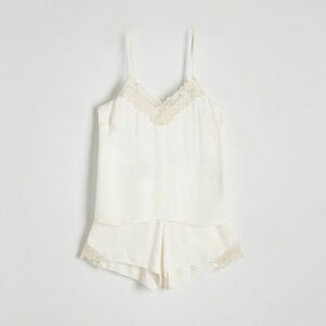 Reserved - Kétrészes viszkóz pizsamaszett - Krém kép