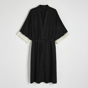 Reserved - Csipkés köntös - Fekete kép