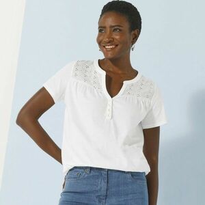 Póló gombos nyakkivágással, rövid ujjú és madeira kép