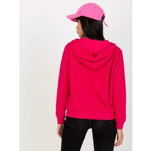 Fukszia színű alap pulóver zsebekkel kép