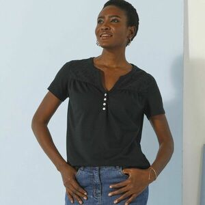 Póló gombos nyakkivágással, rövid ujjú és madeira kép