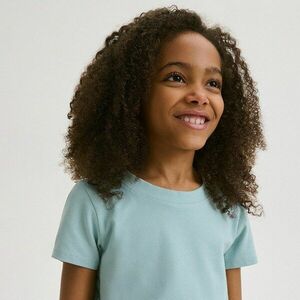 Reserved - Pamutban gazdag basic póló - Türkiz kép