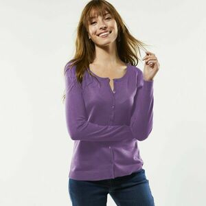 Egyszínű gombos pulóver kép