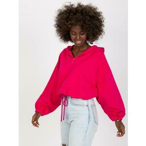 Fukszia színű alap pulóver széles ujjakkal RUE PARIS kép