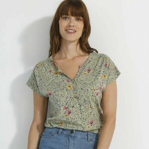 Póló tunéziai nyakkivágással, rövid ujjakkal és nyomtatással kép