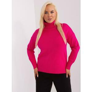 Fuksziás kétoldalas pulóver V-kivágással kép