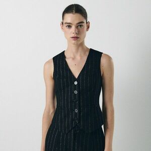 Reserved - Mellény fémes hatással - Fekete kép