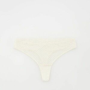 Reserved - Tanga neccbetétekkel - Krém kép