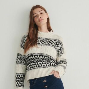 Reserved - Csavart mintás pulóver - Többszínű kép