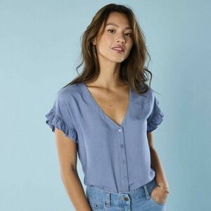 Egyszínű blúz, kisebb testalkatúaknak kép