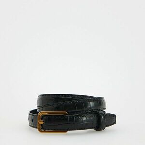 Reserved - Műkrokodilbőr öv - Fekete kép