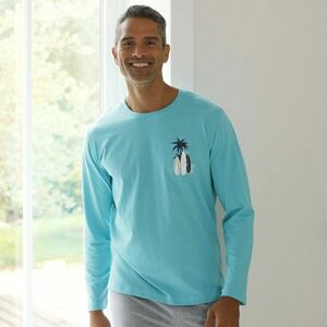 Hosszú ujjú pizsama póló, szörf motívummal kép