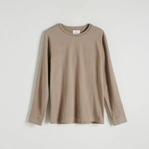 Reserved - Hosszú ujjú pamutpóló - Barna kép