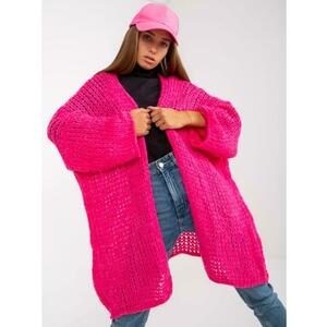 Fluoreszkáló rózsaszín kardigán széles ujjakkal OCH BELLA kép