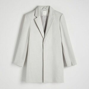 Reserved - Klasszikus hosszú kabát - Világosszürke kép