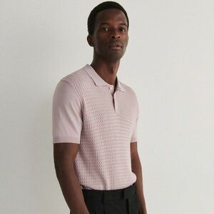 Reserved - Regular fit viszkózban gazdag pólóing - Bíbor kép