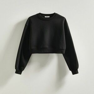 Reserved - Rövid, pamutban gazdag melegítőfelső - Fekete kép