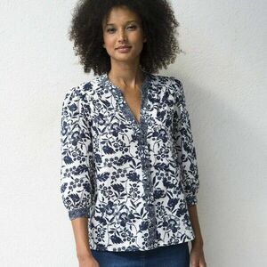 3/4 ujjú, nyomtatott blúz kép